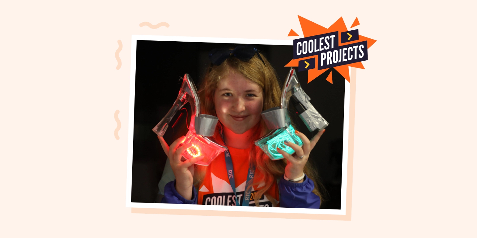 A Maker shows their creation at Coolest Project International 2019